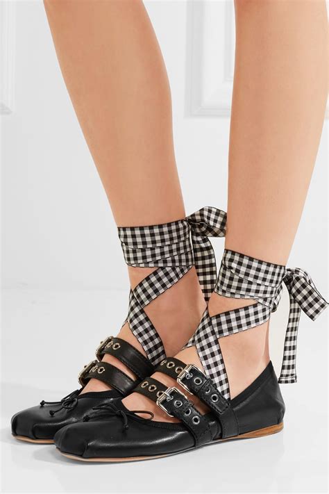 miu miu ballet flats lace up|ballet flats worth money.